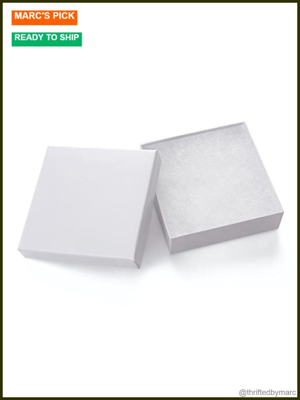 96 Pack Small Cardboard Jewelry Gift Boxes 3.5x3.5x1 Inch Cotton Fill